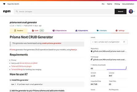 Prisma Next CRUD Generator